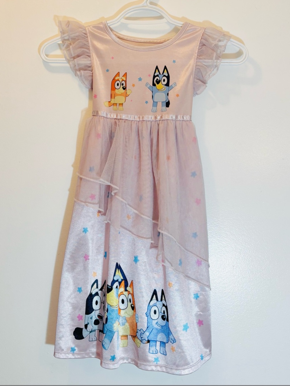 Official Bluey Heeler Family Tulle Layered Ruffle Skirt Dress-up Magical Fairy